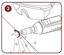 操作人員使用時火花圖3 작업자가 사용할 때 발생하는 스파크 그림 3