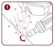 GP系列-槍型式研磨機火花圖1 GP 시리즈-건형 연삭기 스파크 그림 1