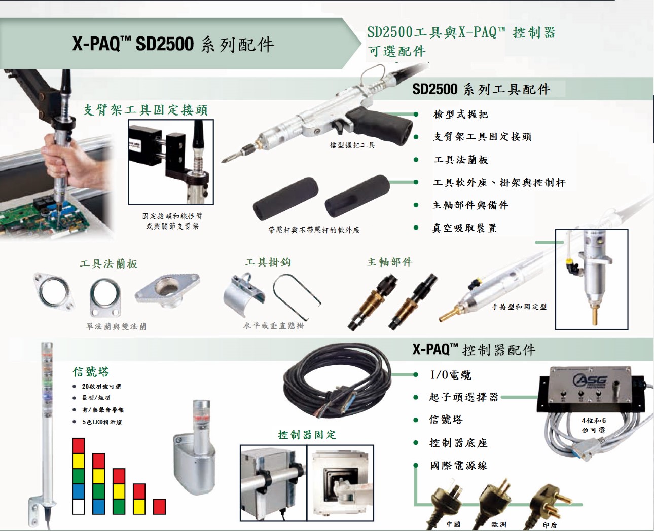 X-PAQ SD2500系列配件 X-PAQ SD2500 시리즈 액세서리